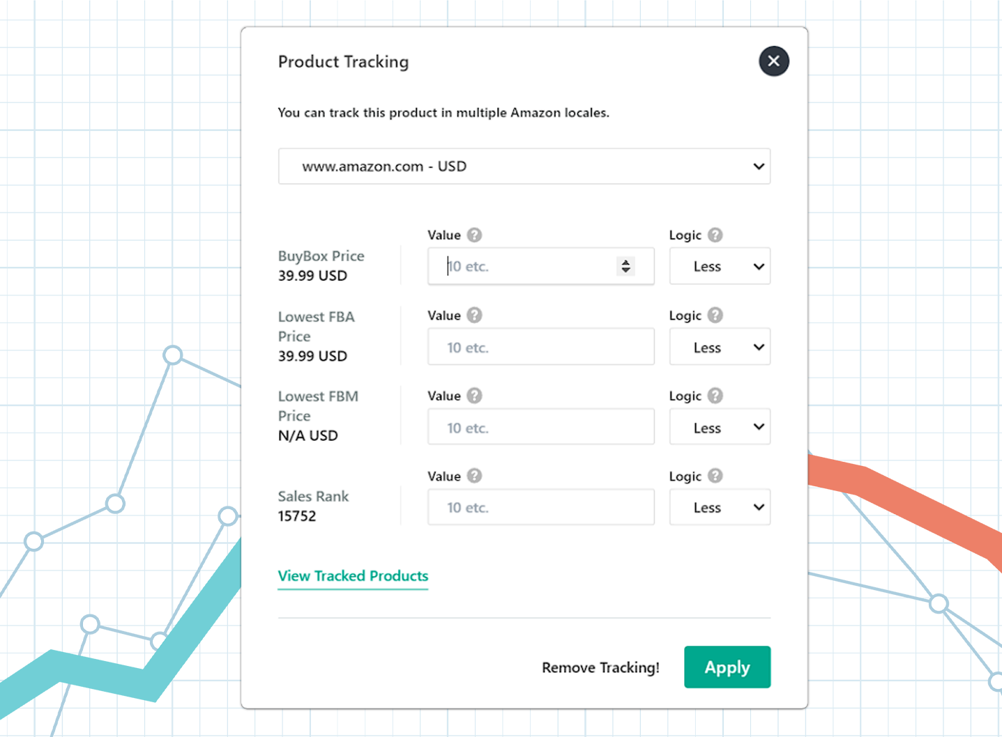 Product tracking dashboard
